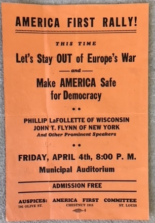 «Давайте держаться подальше от европейской войны»: язык плакатов America First отражал настроение миллионов избирателей.