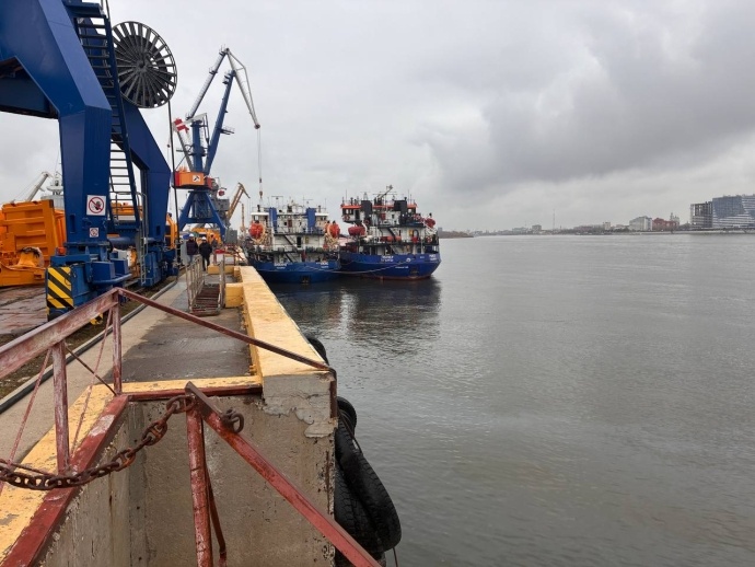    Морской порт в городе Астрахань Астраханской области. Источник фото: пресс-служба АНО СК «Каспий 2030».