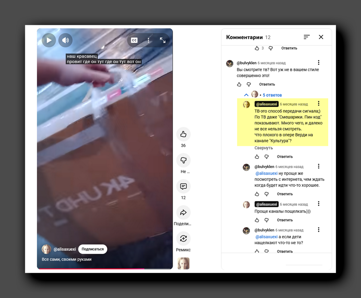 Скриншот https://www.youtube.com/@alisaxuexi