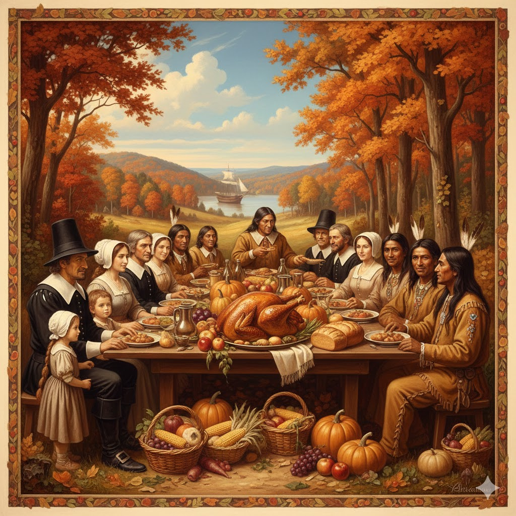 Это такой же миф, как и то, что пилигримы приехали с миром.