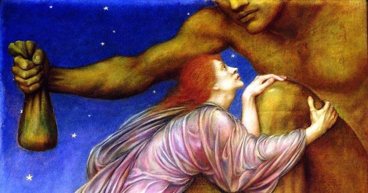 Поклонение мамоне. Худ. Эвелин Морган. 1909 г.