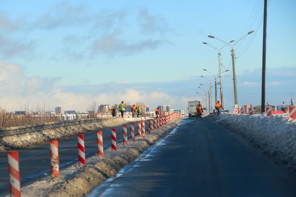    Капитальный ремонт моста на Павловском тракте в Барнауле. Ноябрь 2024 года. Источник: Виталий Барабаш/"Толк"