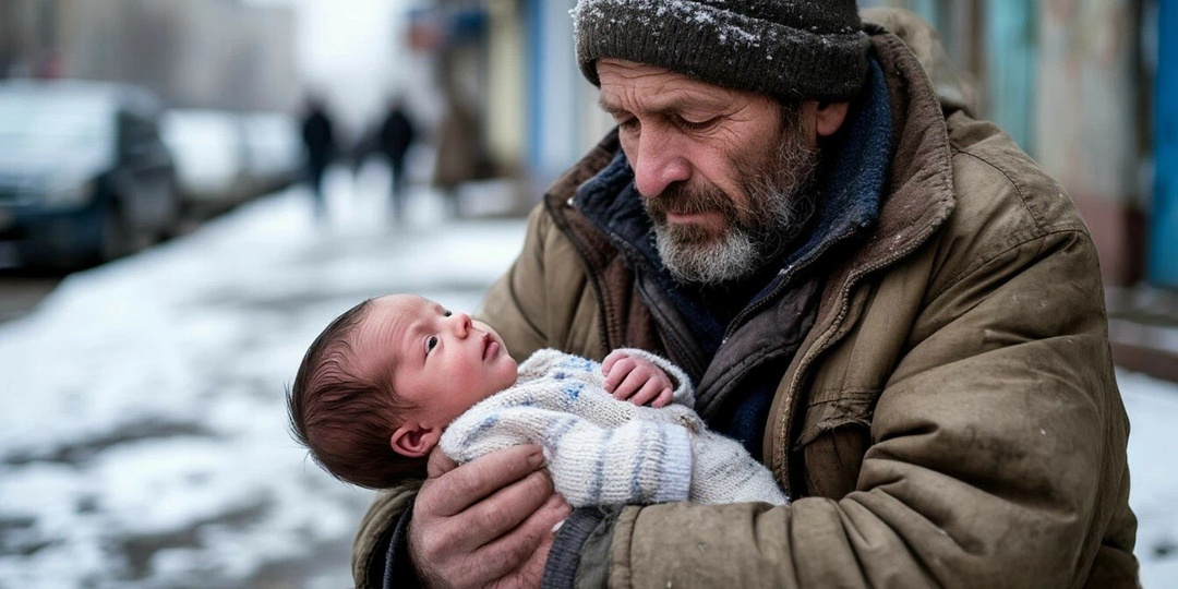 Бездомный нашёл младенеца на улице и отнёс в больницу. Эта история заставит тебя плакать..