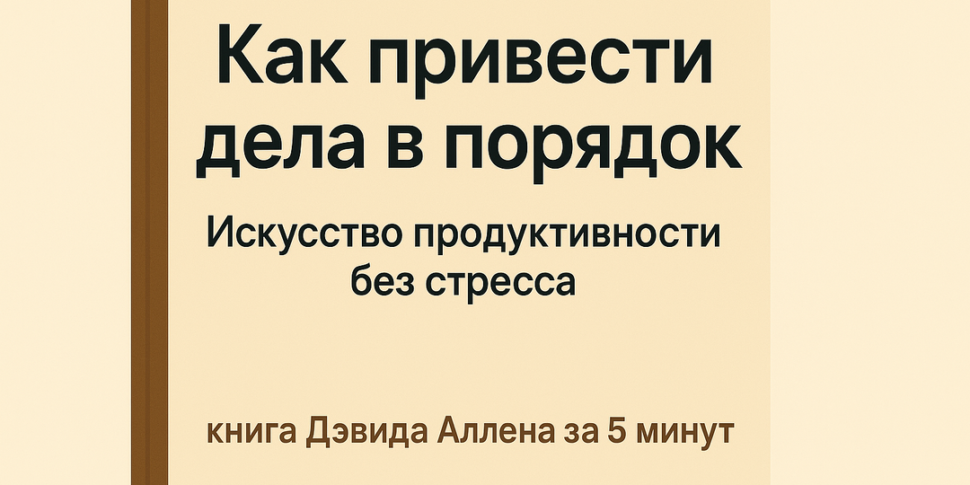 Как привести дела в порядок. Искусство продуктивности без стресса — обзор книги Дэвида Аллена за 5 минут