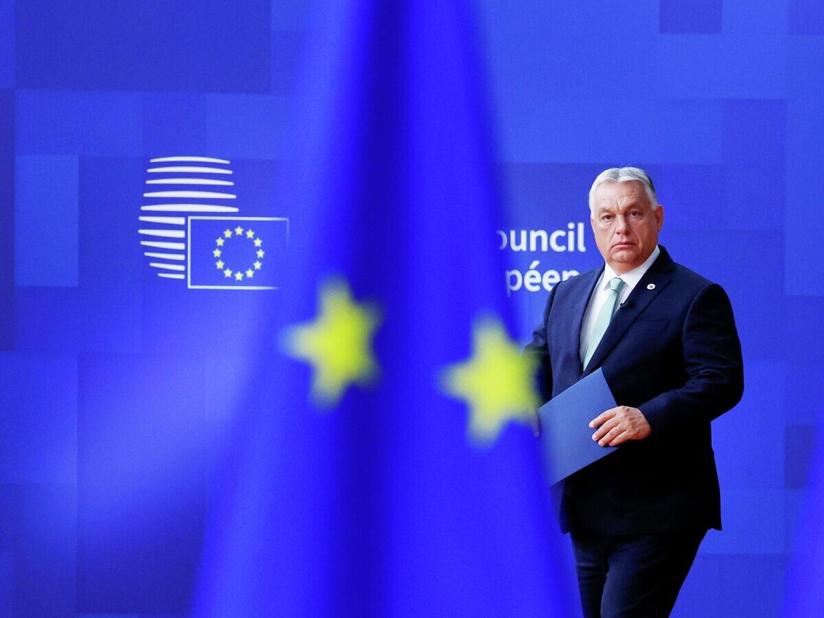    Премьер-министр Венгрии Виктор Орбан на саммите ЕС в Брюсселе© AP Photo / Omar Havana