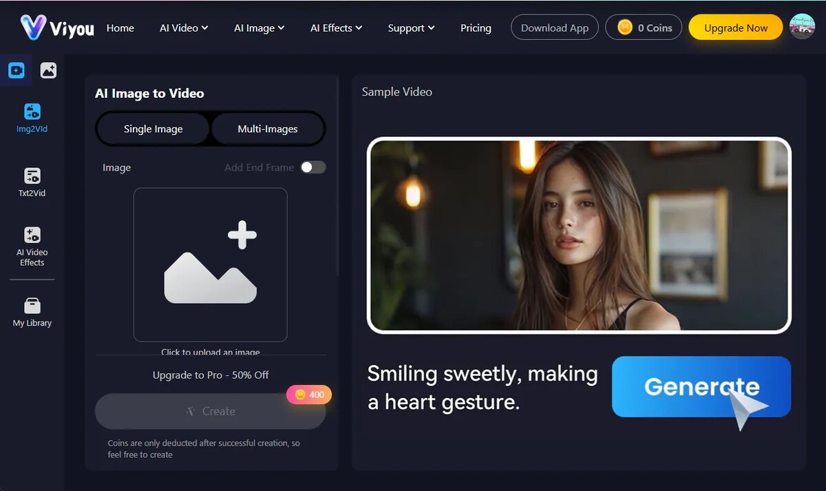 генератор изображений в видео с использованием ИИ