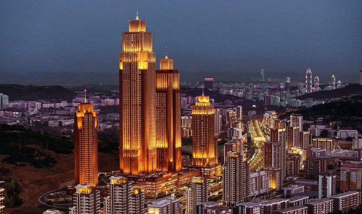    Ночной Пхеньян, Северная Корея. Фото: ООО «Проект Пхеньян»