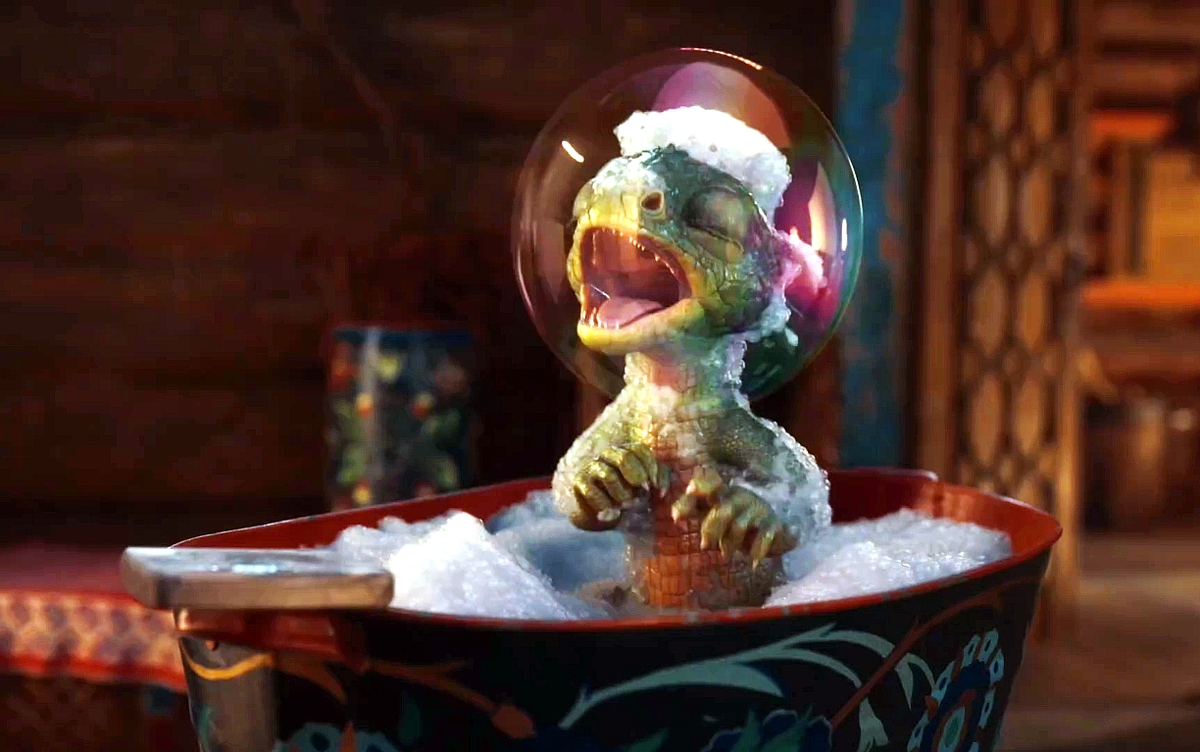 Ну, няшка же: у меня младшая вот так же в пенке барахтается по вечерам :)