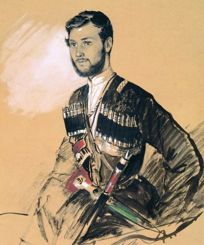 Федул Филиппович Федюшкин (акварель Гагарина, 1842 год).