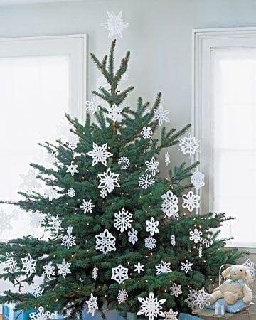 Снежинки на ёлке 💐