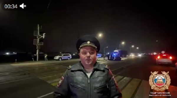    На фото стоп-кадр видеоматериала Госавтоинспекции РО Редактор