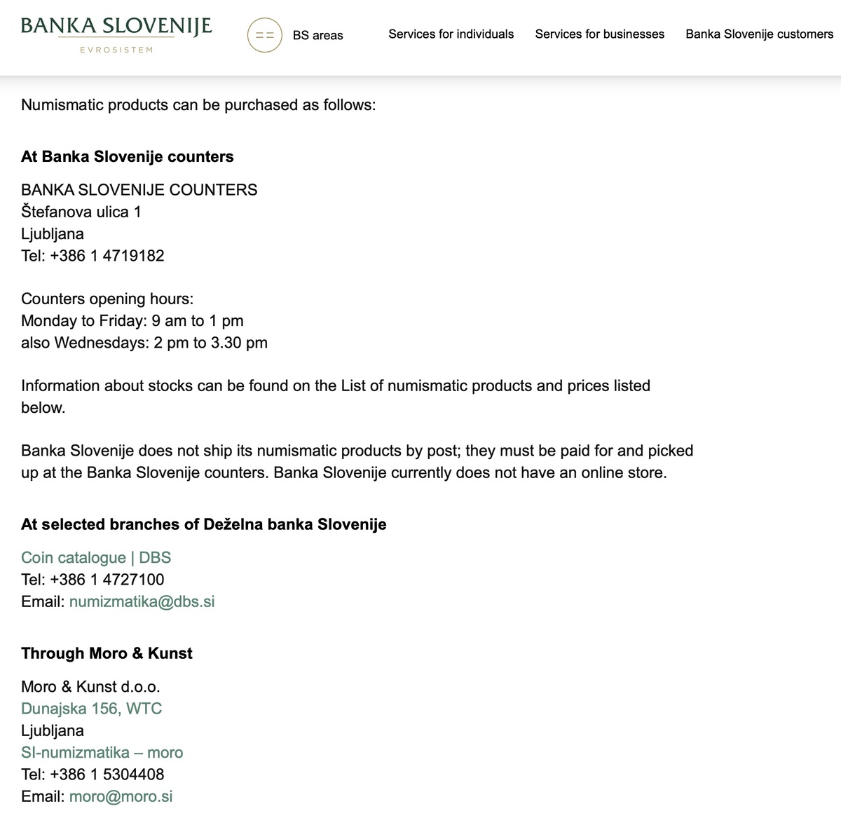 скриншот страницы сайта https://www.bsi.si/en