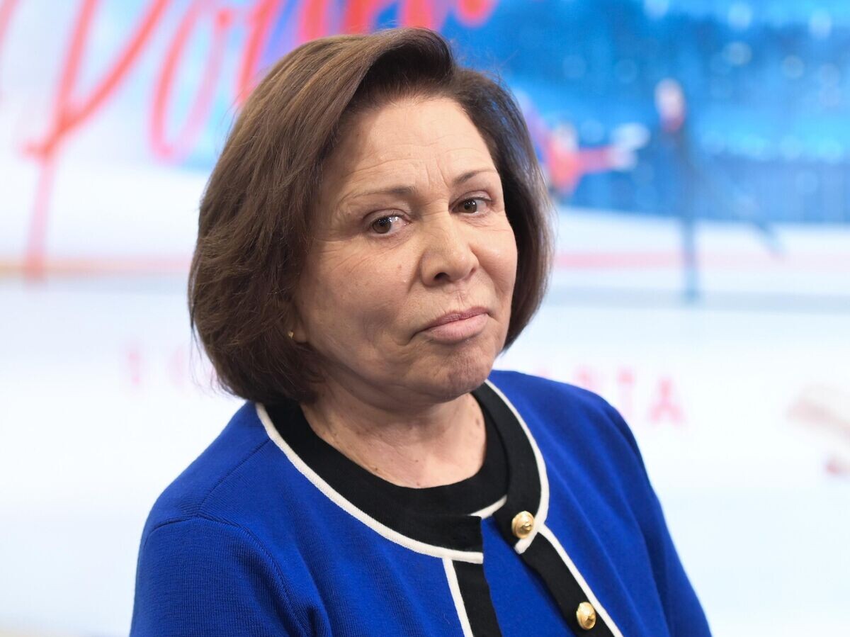    Трехкратная олимпийская чемпионка, 10-кратная чемпионка мира, 11-кратная чемпионка Европы по фигурному катанию Ирина Роднина участвует в творческой встрече, посвященной фильму "Роднина", в Международном мультимедийном пресс-центре медиагруппы "Россия сегодня" в Москве© РИА Новости / Анастасия Петрова