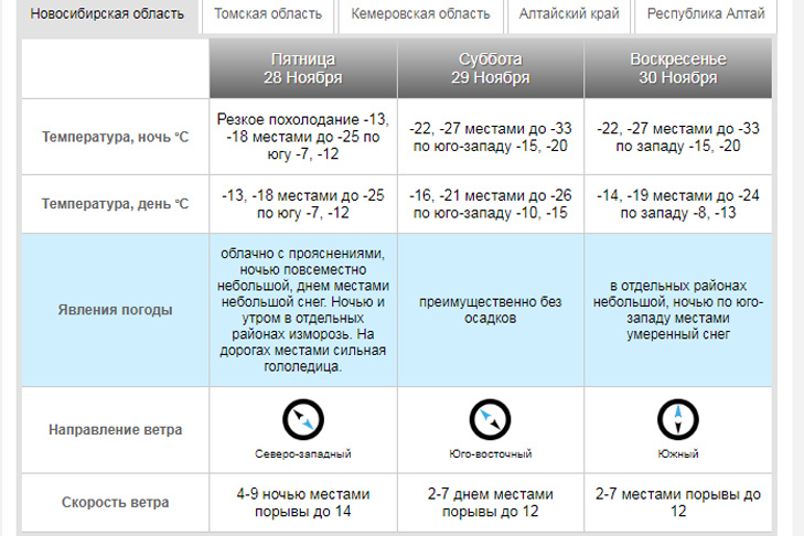 Скриншот с сайта www.meteo-nso.ru.📷

