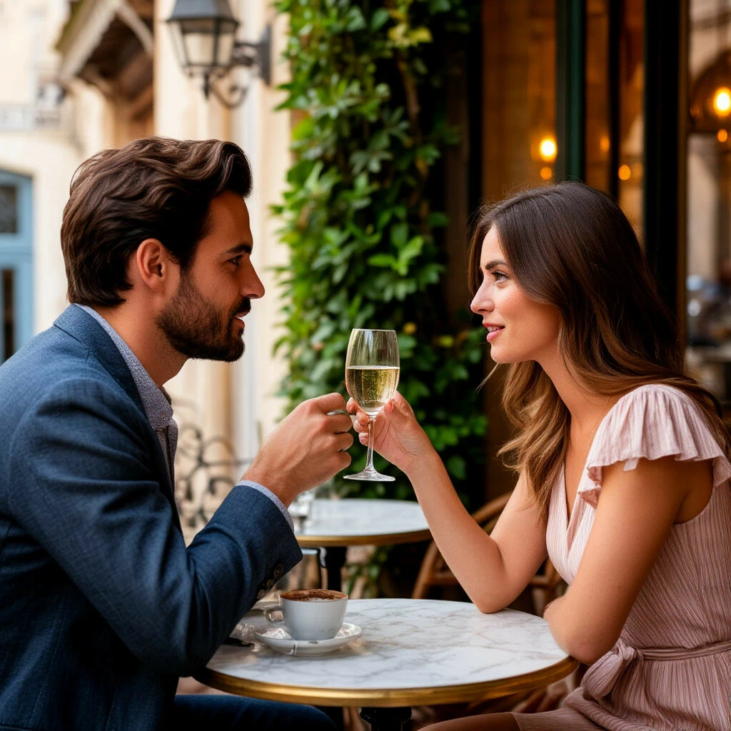 Свидание в ютном маленьком кафе...