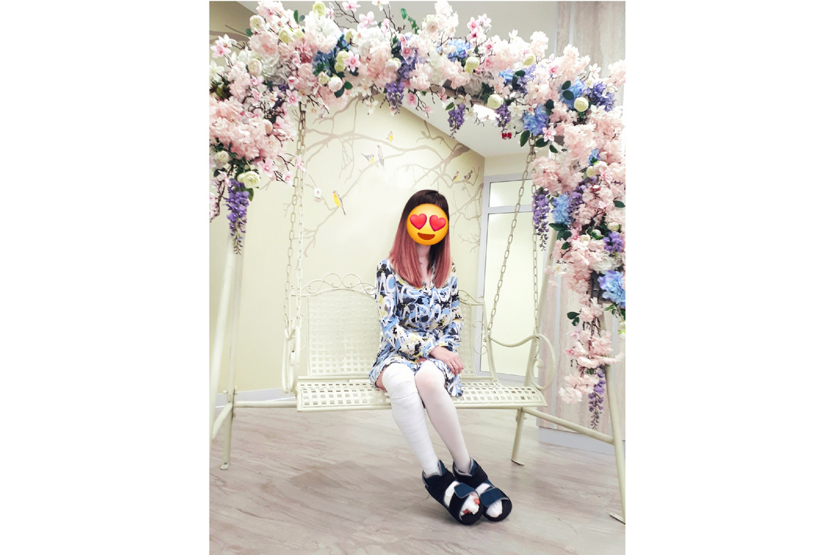 Фото сделано в клинике после первой операции 