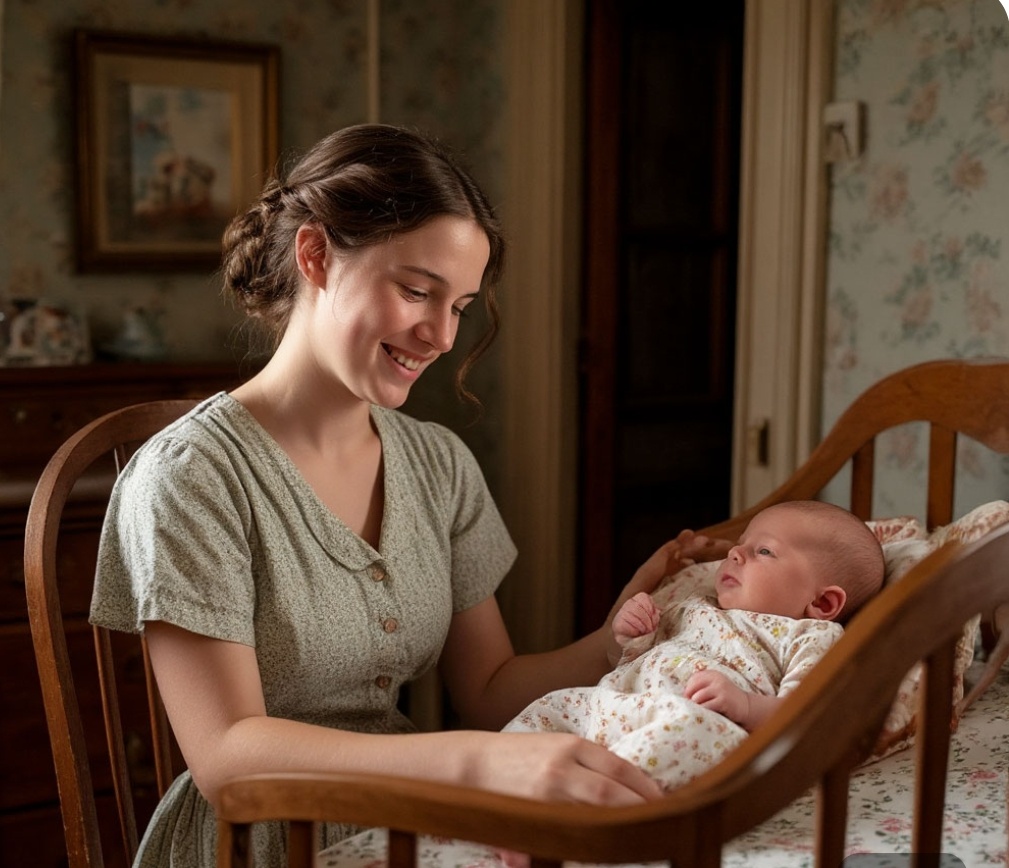 Юлия укладывает маленького сына