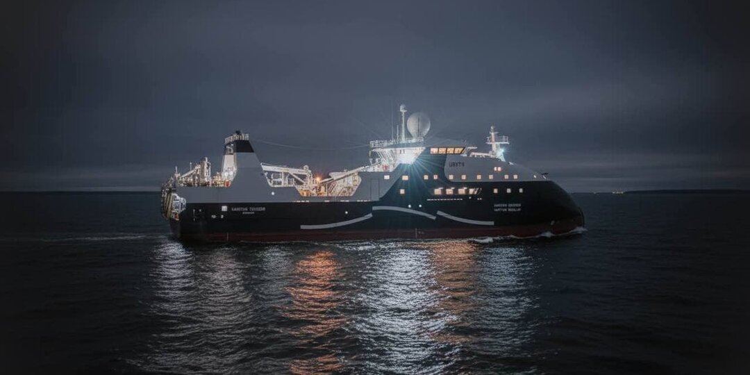 Серийный морозильный траулер-процессор «Капитан Геллер» вышел на ходовые испытания в Балтийском море