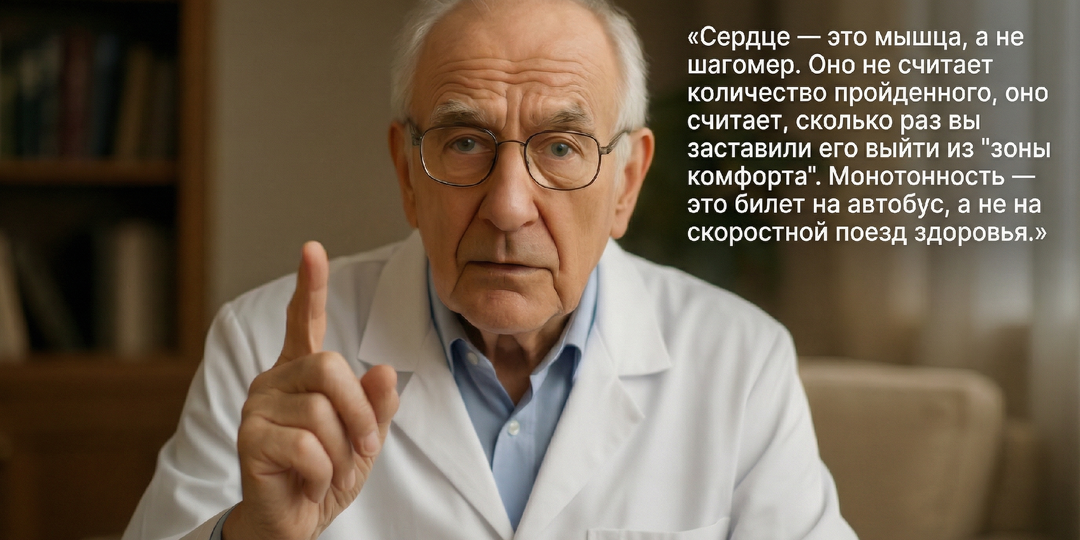 🏃‍♀️ 10 000 шагов — это самообман: кардиолог Ковалёв объяснил, какая нагрузка на самом деле продлевает жизнь после 50