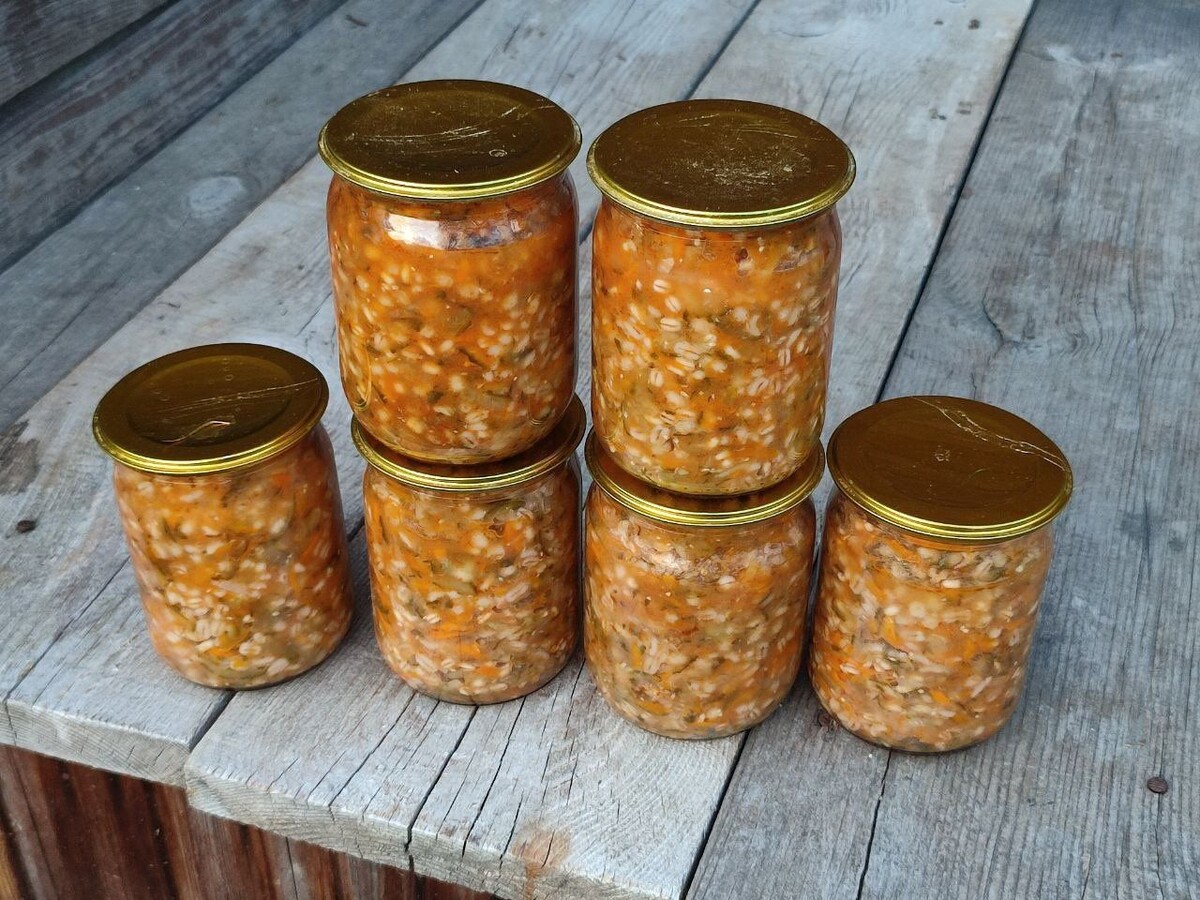 Рассольник с грибами на зиму