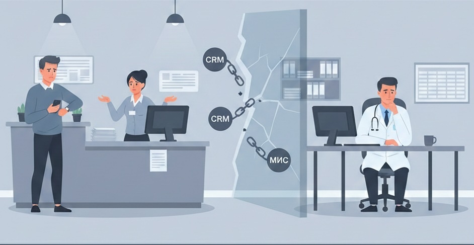 Пинкит помог клинике полностью автоматизировать путь клиента между Битрикс24 и ITigris. Теперь запись, приём и завершение визита происходят мгновенно и без риска сбоев