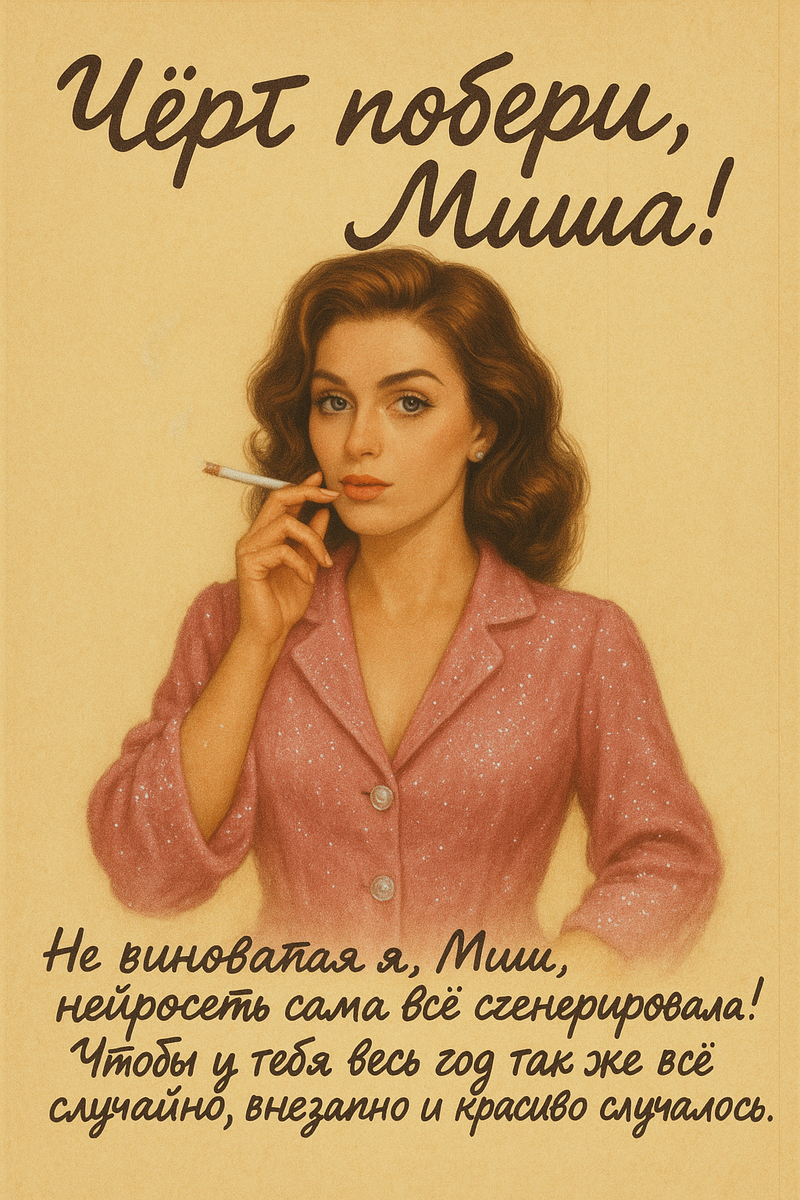 Открытка по мотивам Бриллиантовой руки