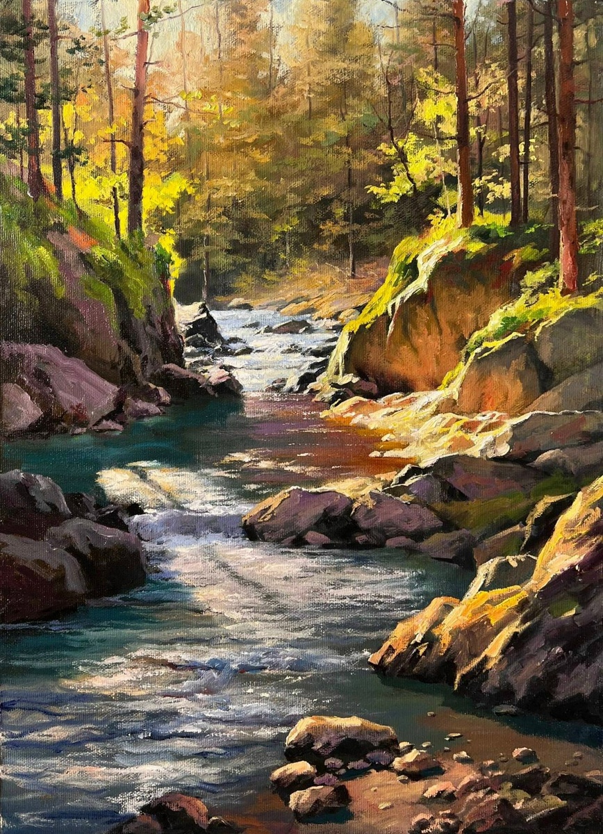 Утром в лесу, Источник изображения: vk.com›saharovs_art