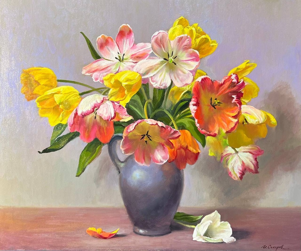 "Тюльпаны."Источник изображения: vk.com›saharovs_art