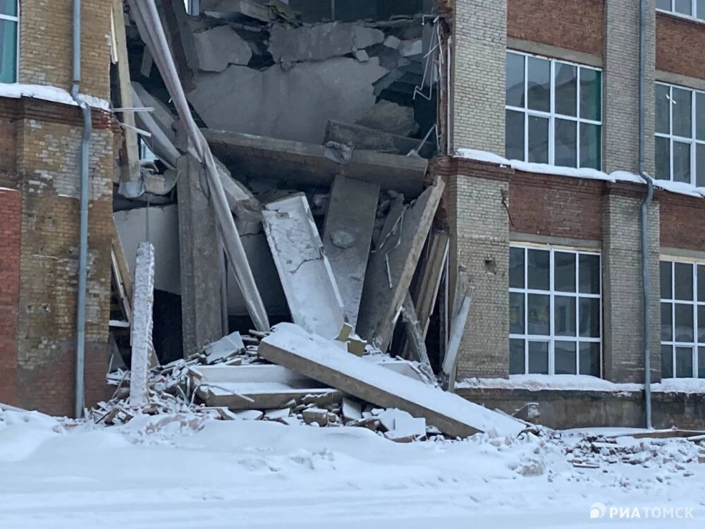    Обрушение в здании бывшего "Контура" в Томске, © РИА Томск. Никита Гольцов