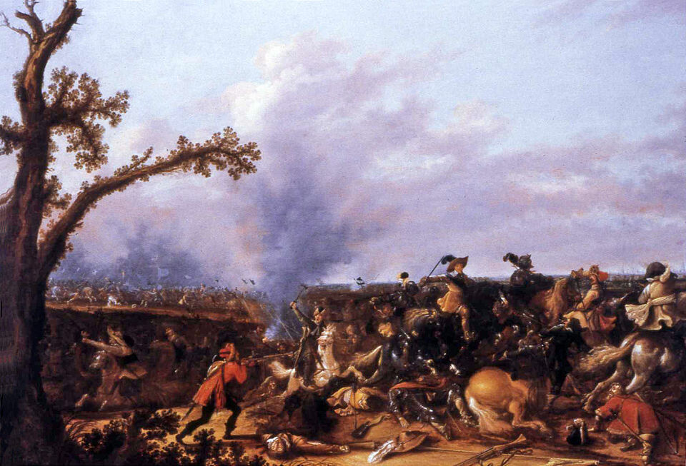Gustavus Adolphus in the Battle of Lützen on November 6, 1632