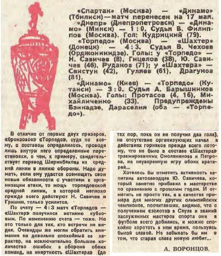 "Футбол-Хоккей". 1989. № 18 (1508), 7 мая. С. 5. Коллаж автора ИстАрх.
