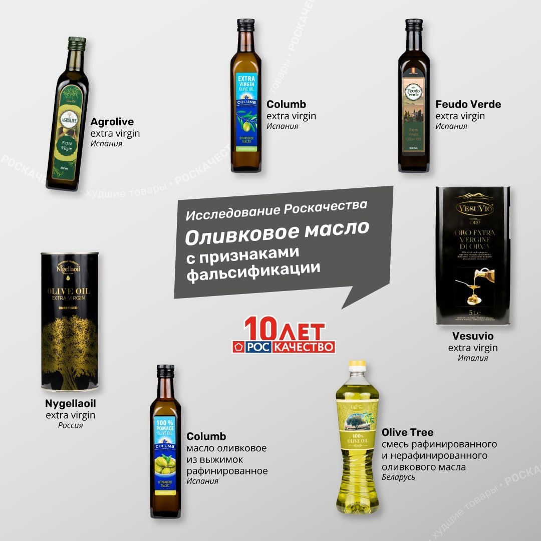 Марки, которые не прошли проверку Роскачества.