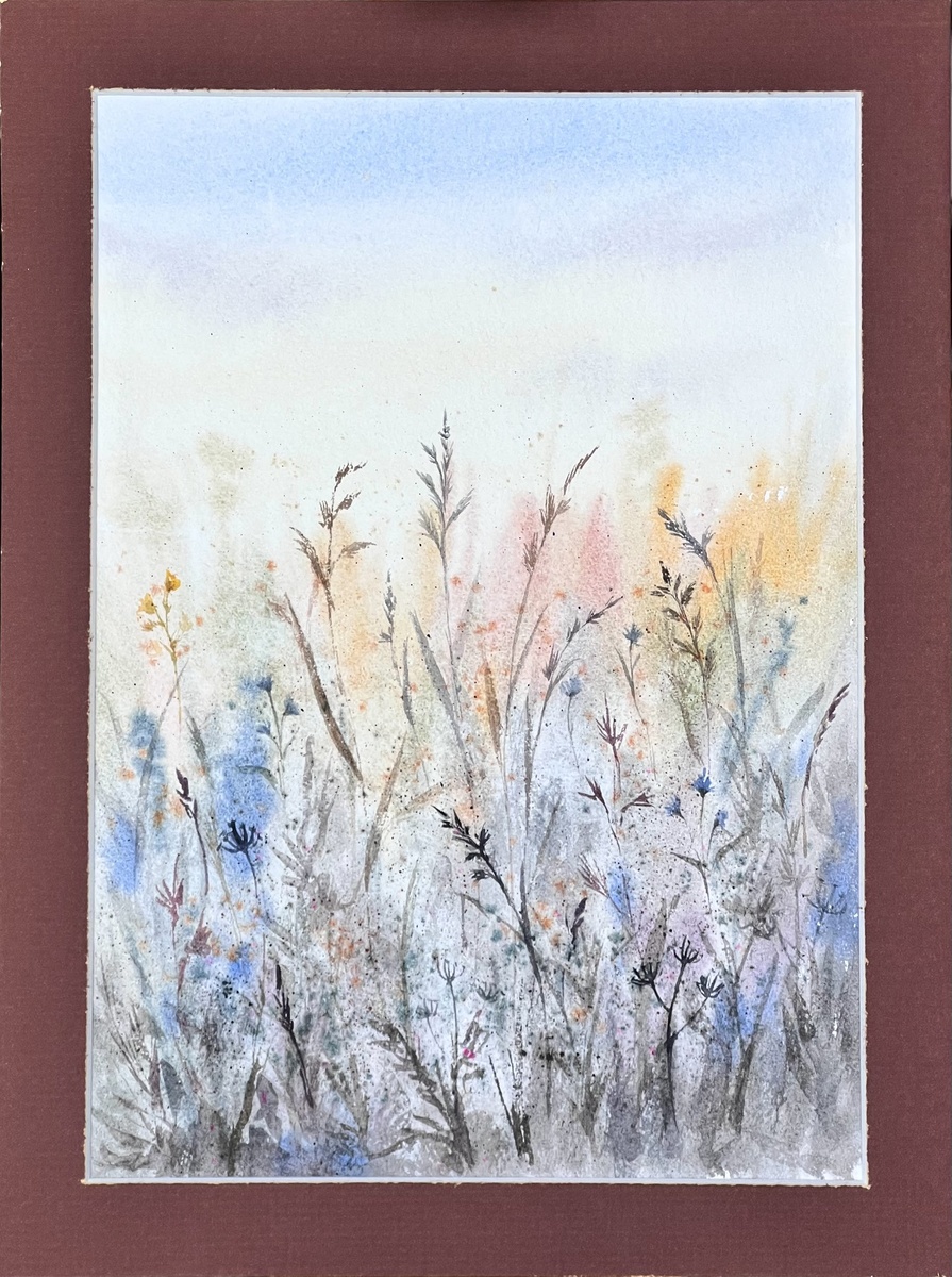 Летнее поле, 2023 г., материалы: акварельная бумага, акварель, размер: 21 х 28 см. Источник: https://artsreda.ru/