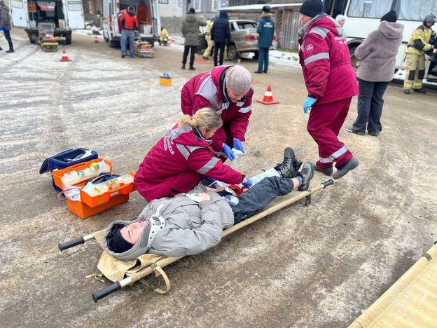    В Афанасьево провели учения по ликвидации последствий ДТП