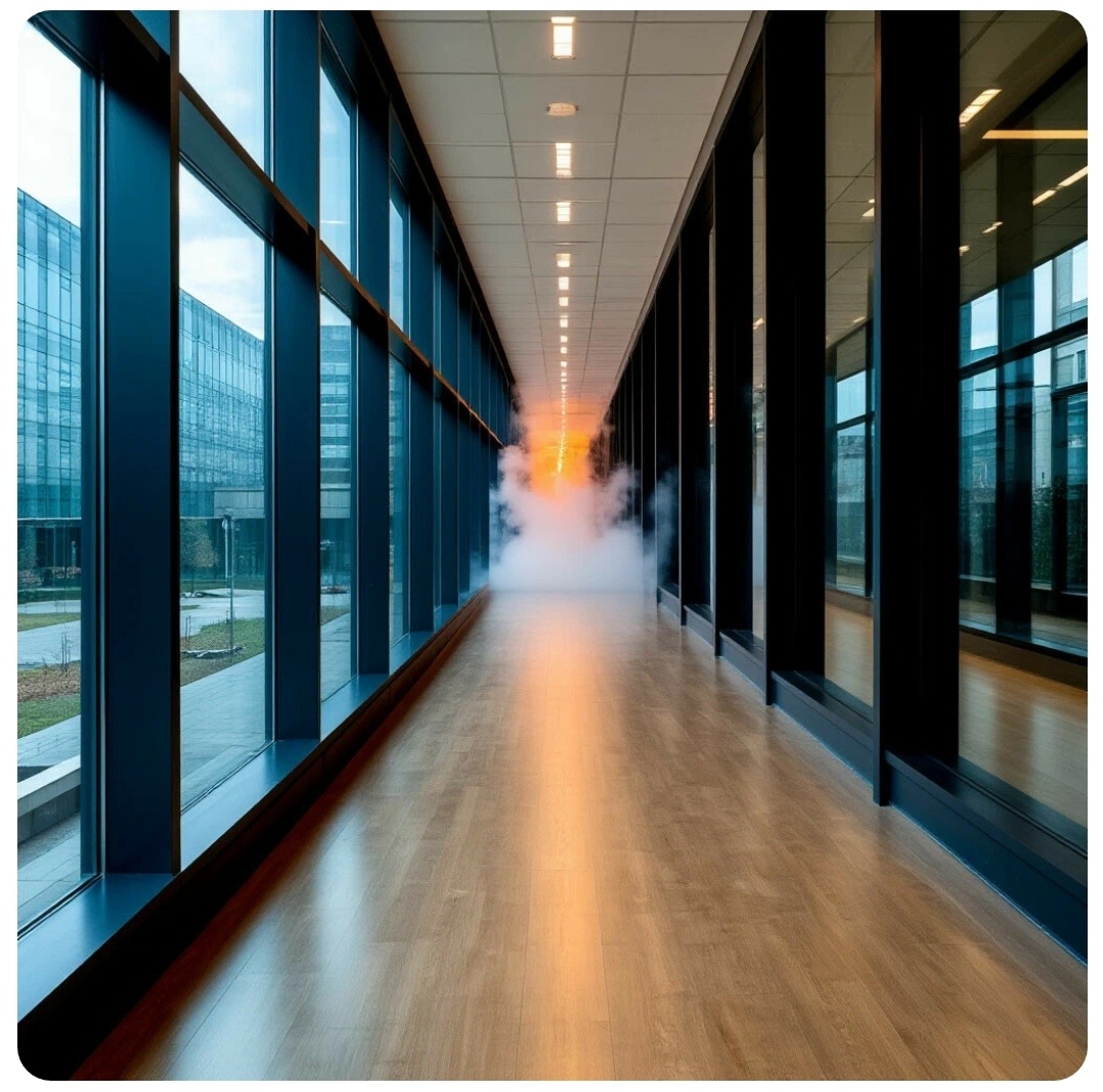 В каких случаях следует предусматривать естественное проветривание коридоров при пожаре?