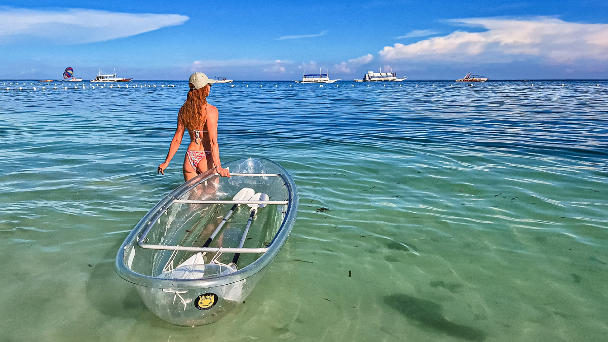 Арендовали прозрачный каяк на острове Панглао