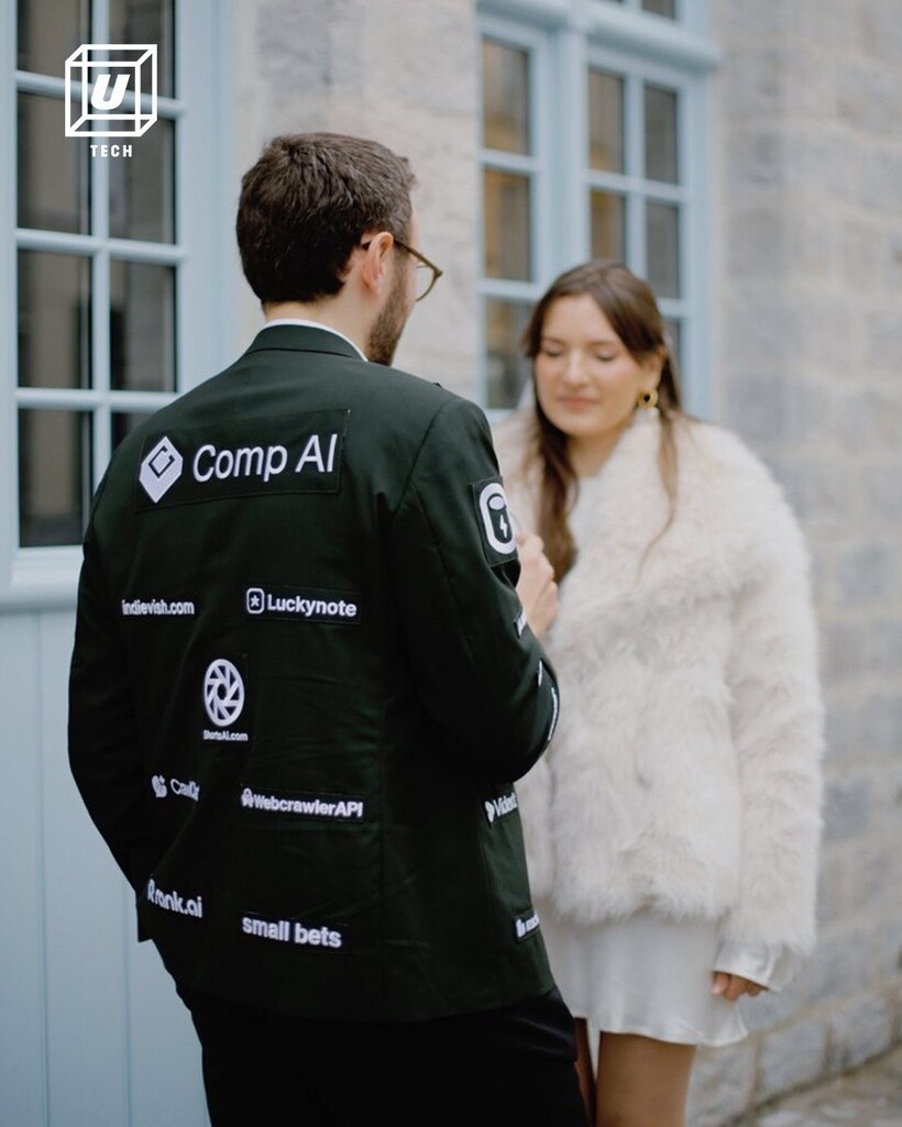    Предприниматель оплатил свою свадьбу, разместив рекламу на своем пиджаке