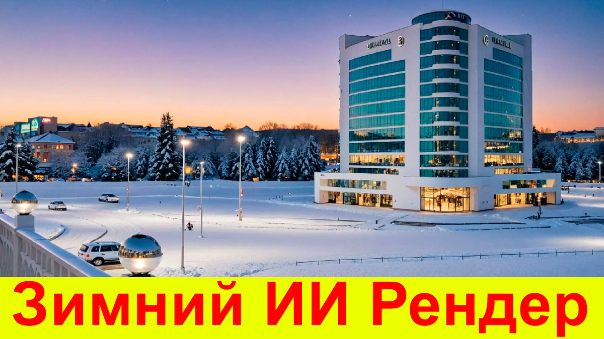 ИИ Рендер фасада здания в Нейросети