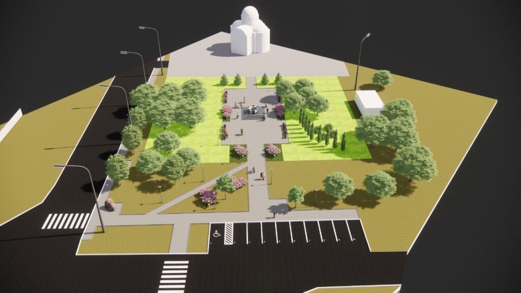    В Орске в будущем сквере Воинской Славы установили памятный камень Оренбуржье