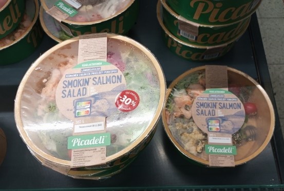 Салаты с копченым лососем