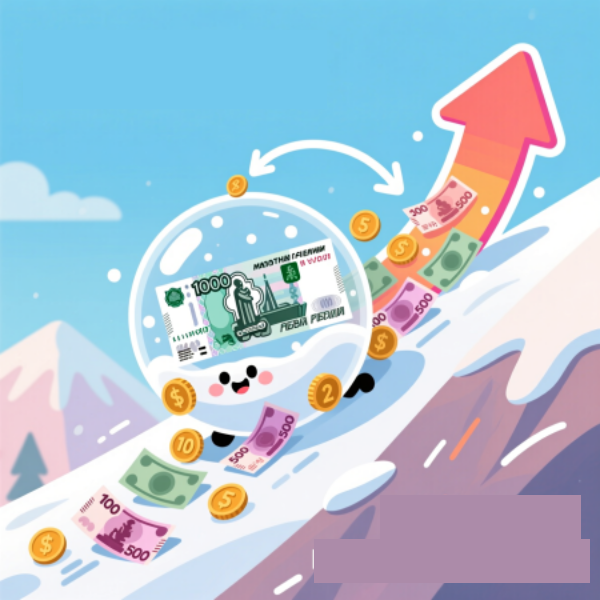 Так работают сложные проценты — ваш доход катится как снежный ком, с каждым годом становясь все больше!