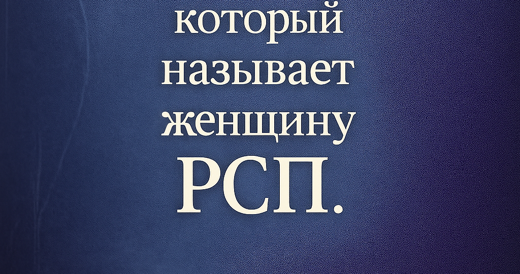 Кто такие мужчины,которые называют женщин РСП