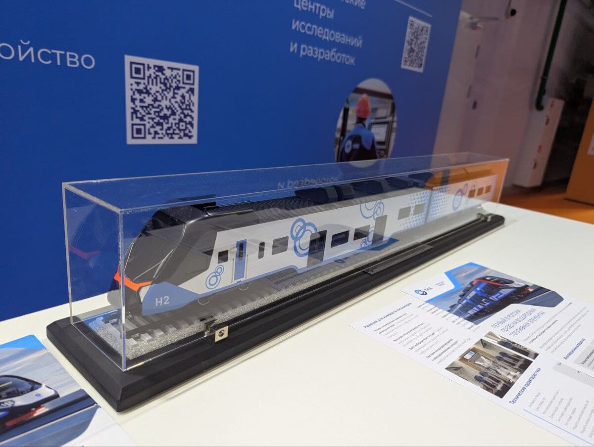   Макет водородного поезда