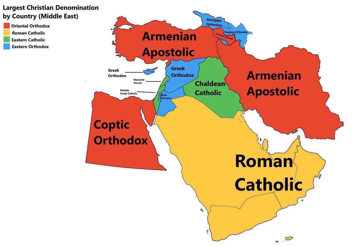 Источник: https://www.reddit.com/r/MapPorn/comments/1h8ylm7/largest_christian_denominations_in_the_middle_east/ 