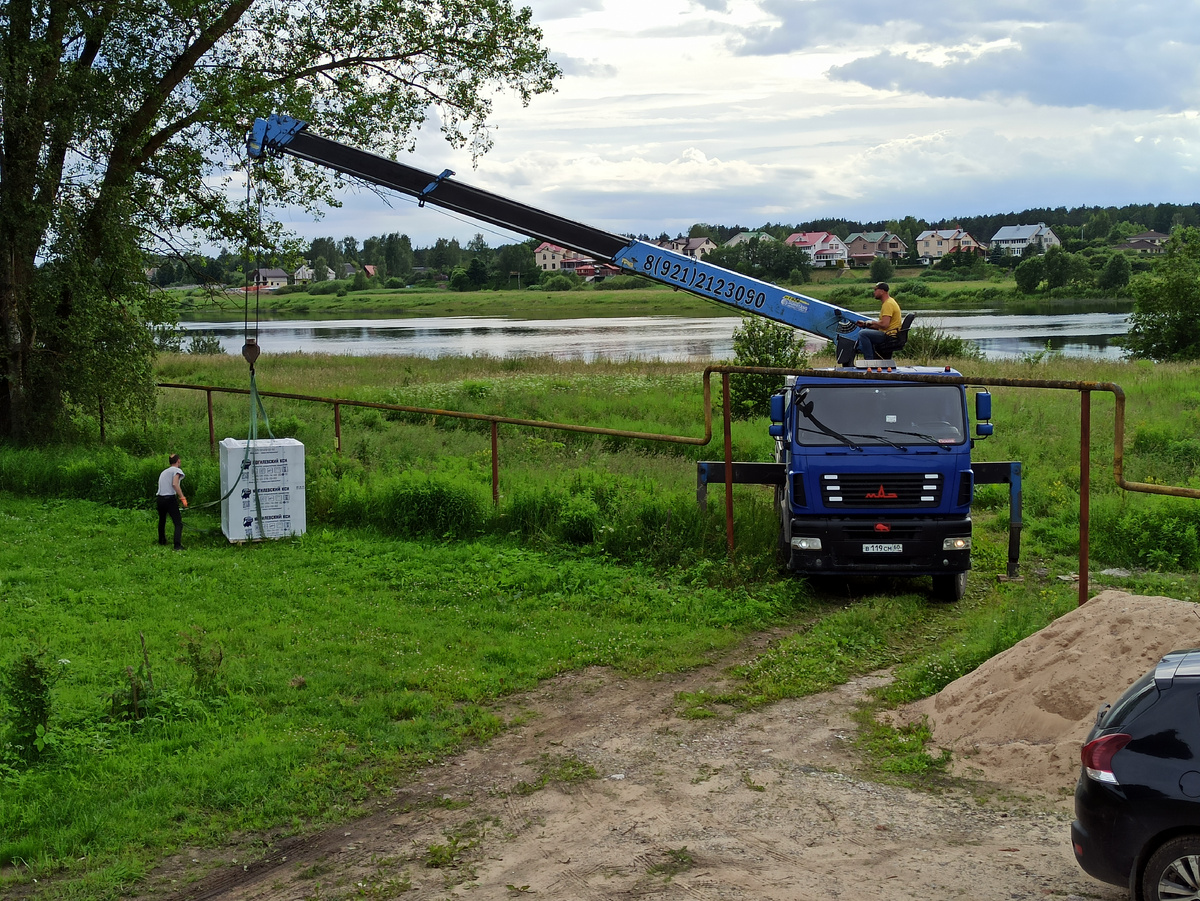 Выгрузка газоблока