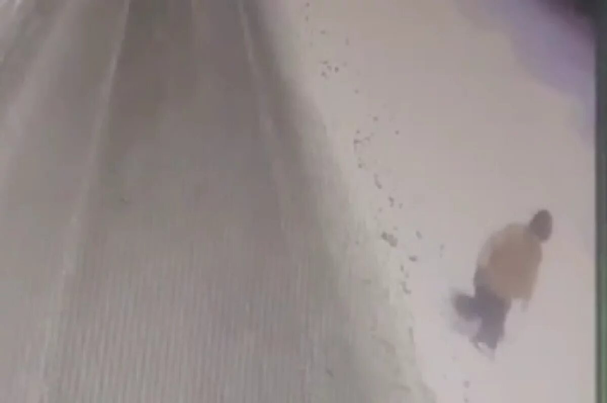    Таким одиноким и замёрзшим водитель автобуса обнаружила мальчика