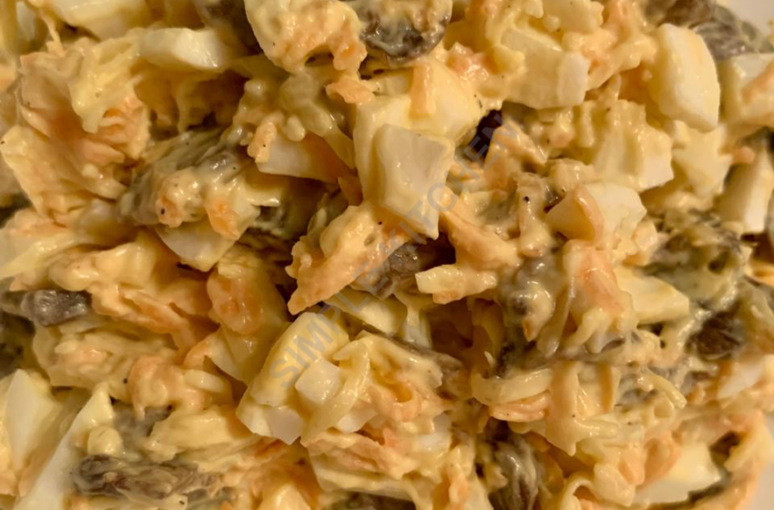 Салат с шампиньонами.