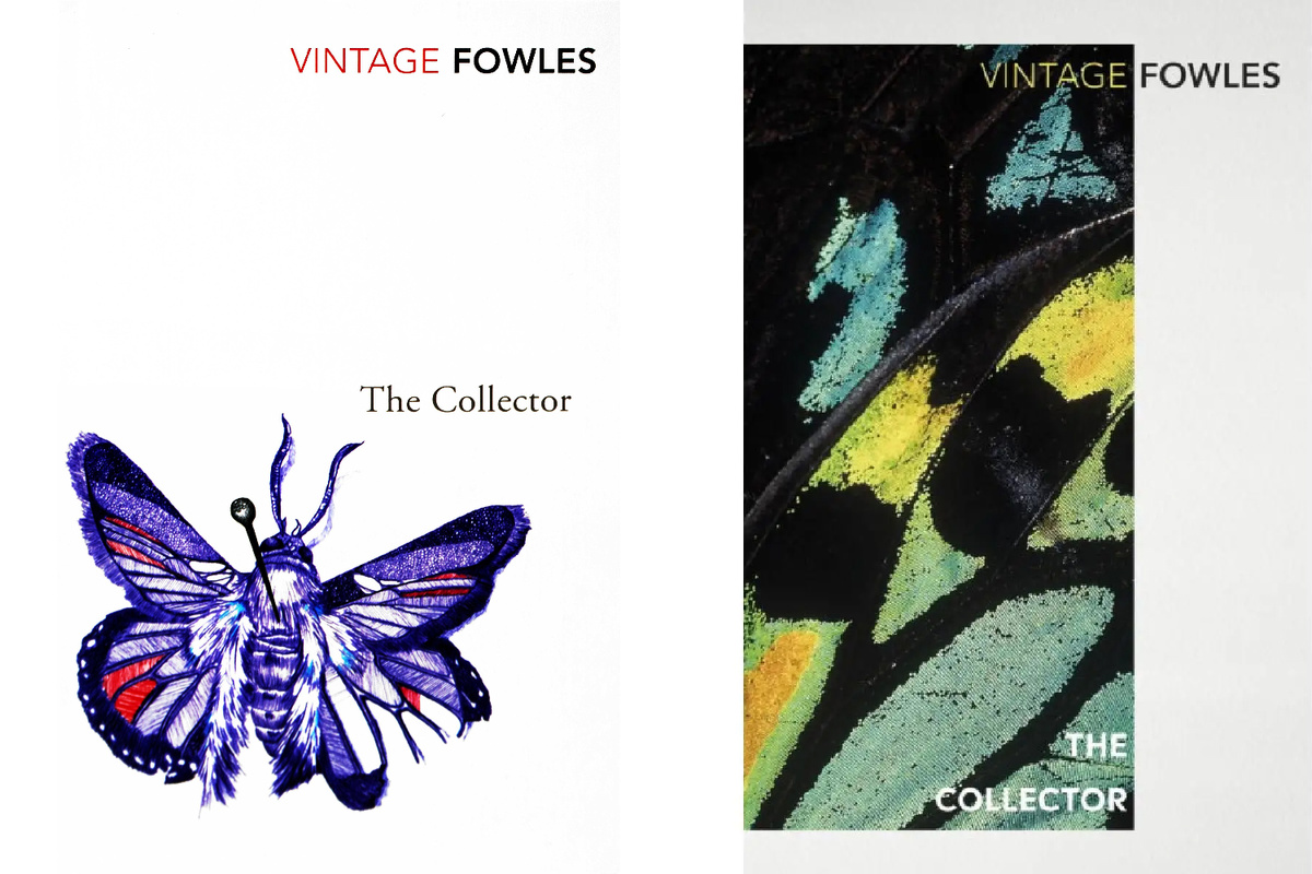Два издания «Коллекционера» от издательства «Vintage», серия «Vintage Classics». Обложка справа – более ранняя, 2004 г., а слева – 2017 г. 