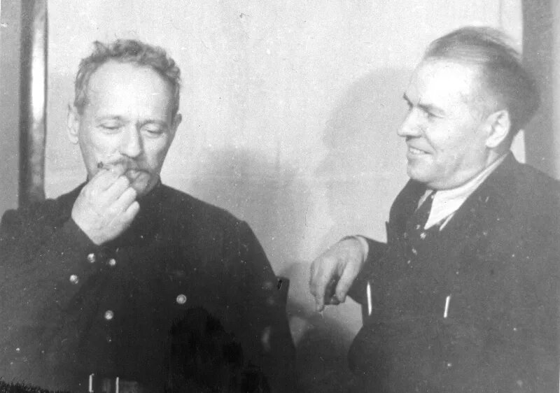 Ефим Пермитин со своим другом Михаилом Шолоховым 