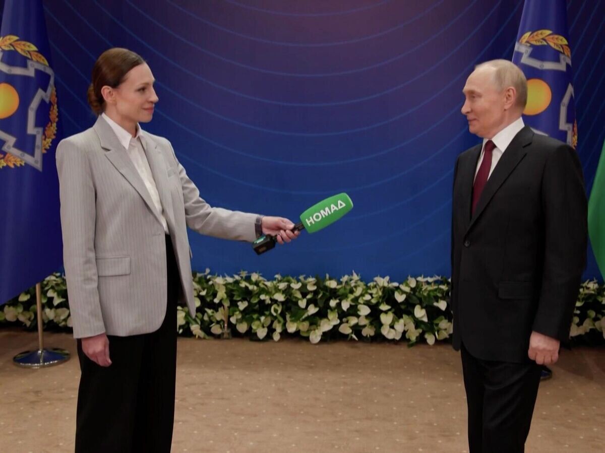    Интервью Владимира Путина главному редактору "Номад ТВ" Наталье Кролевич© Номад ТВ